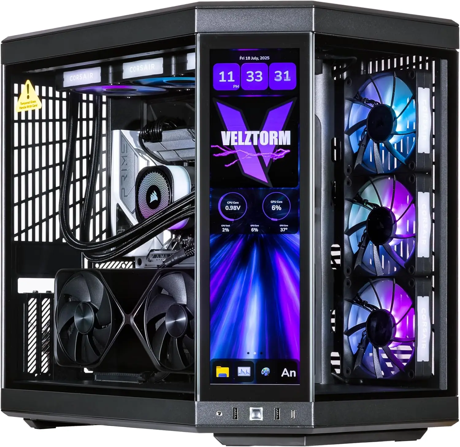 Rtx 5080 16Gb - PC Desktop da Gaming Velztorm LCD